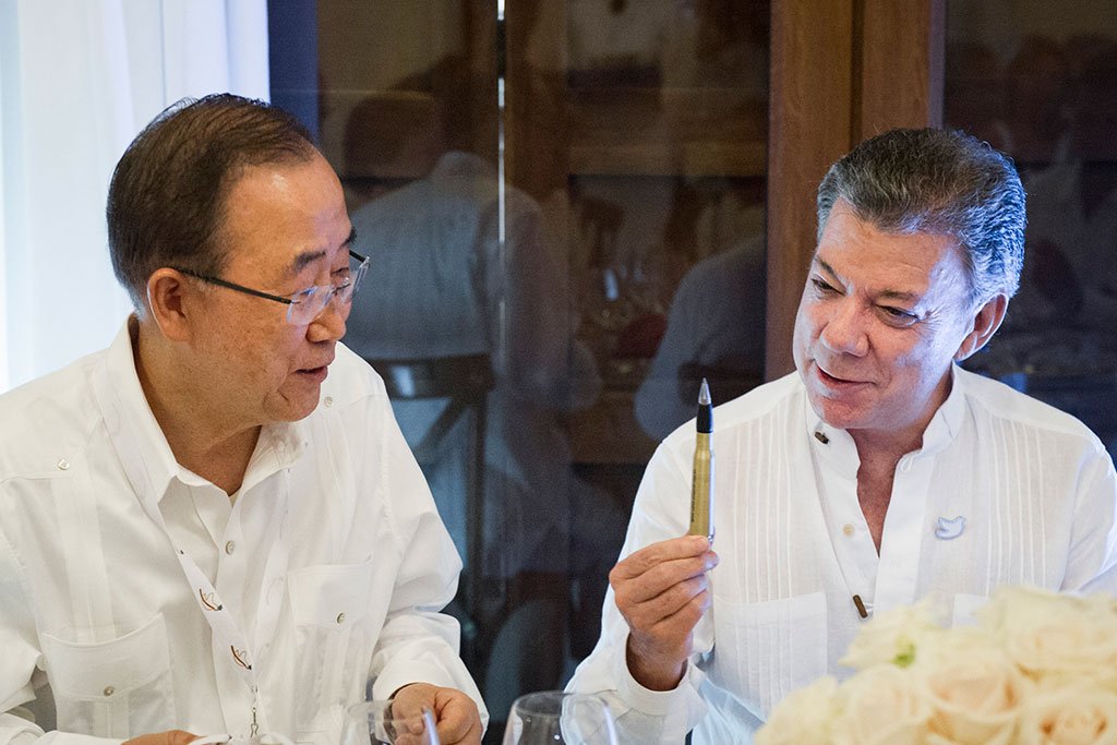 Ban afirma que el Premio Nobel a Santos es un mensaje de apoyo al proceso de paz en Colombia