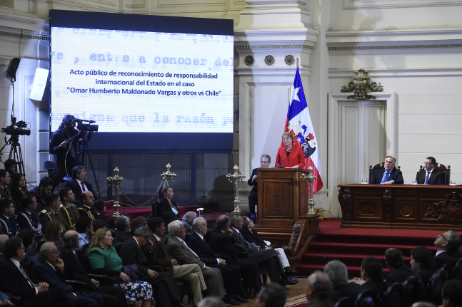 CHILE: Presidenta Bachelet: ”El Estado de Chile se equivocó gravemente, y hoy estamos aquí para reconocer esta responsabilidad y reparar a las víctimas con medidas que permitan restaurar su dignidad violentada”