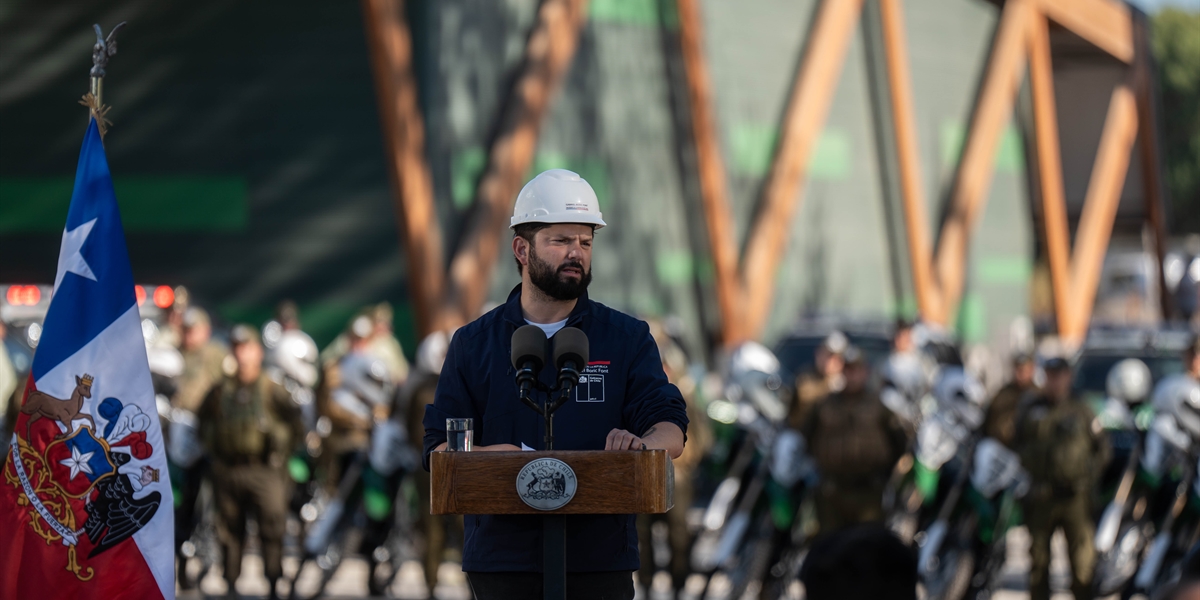 CHILE: Presidente Gabriel Boric encabeza visita a las obras de la Escuela de Formación de Carabineros en Concepción