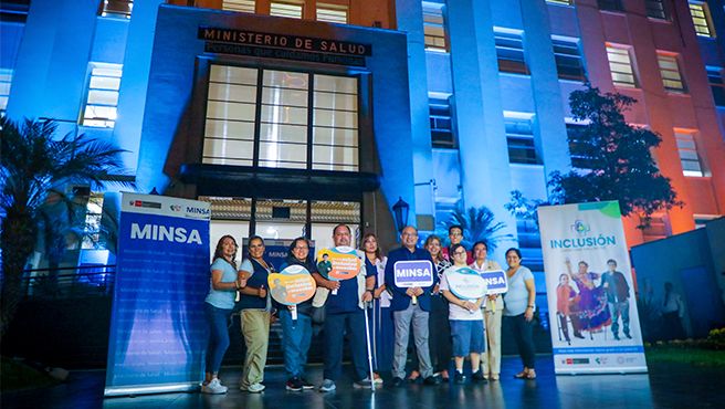 Minsa se iluminó de azul y amarillo por el Día Mundial del Síndrome de Down