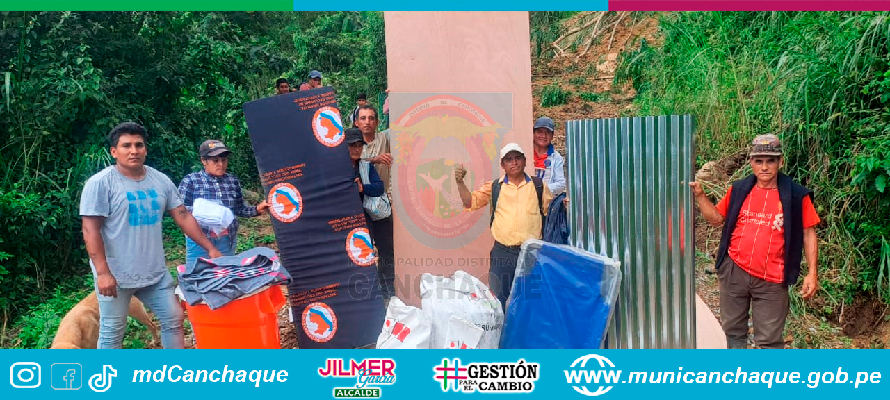 La Municipalidad Distrital de Canchaque sigue llevando más ayuda humanitaria a los damnificados y afectados de Flor de Café